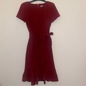 Elegant Red Calvin Klein Dress